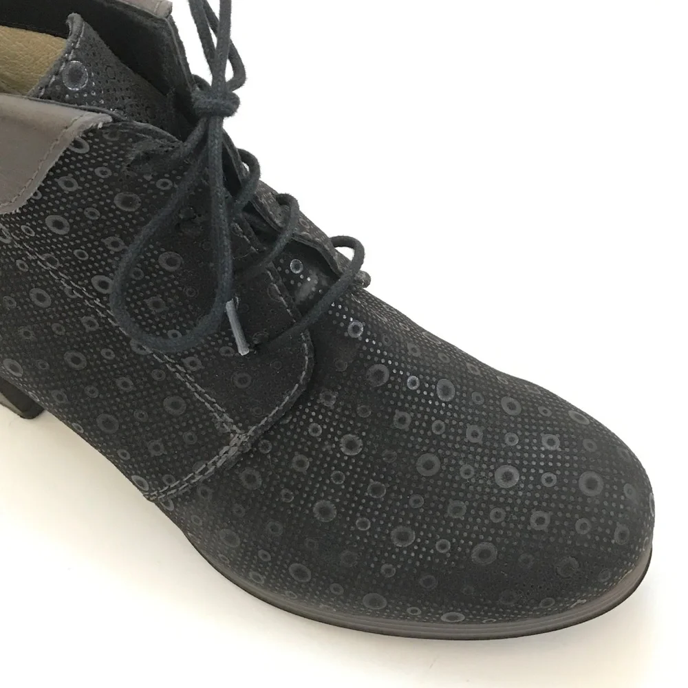 WOLKY Suede Lace Up Heeled Boot Jacquerie Women’s Size 9.5
